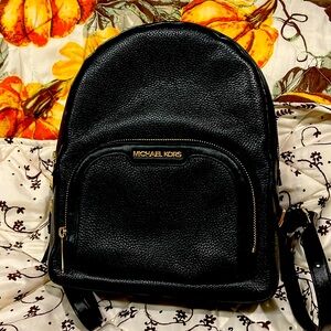 Medium zip black leather, Michael Kors backpack